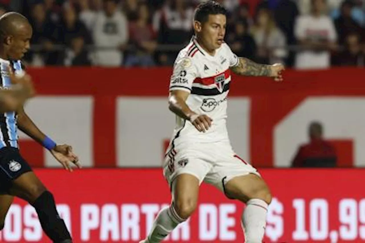 James Rodríguez tuvo primera molestia en Sao Paulo: ‘Pobre Dorival’