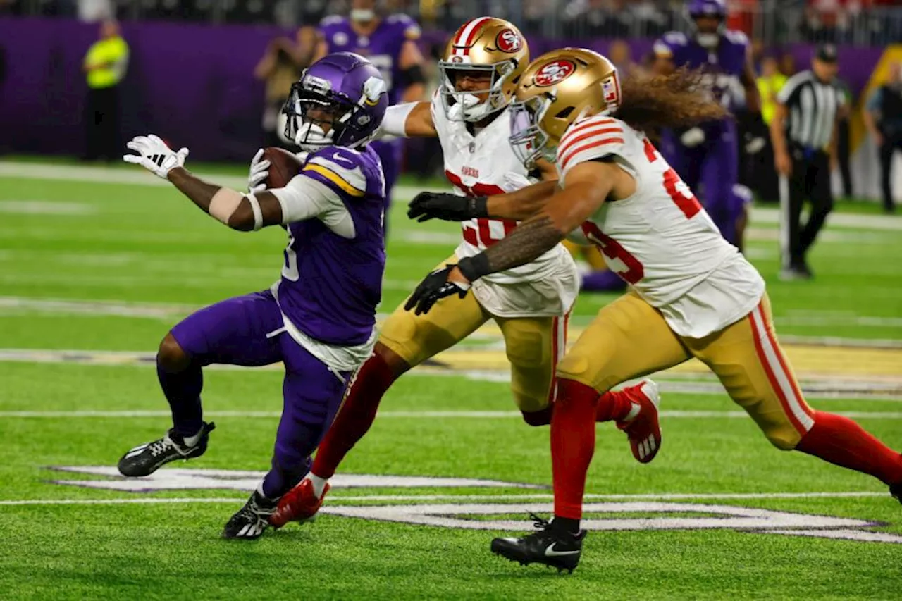 Rookie strikes twice as Minnesota Vikings down San Francisco 49ers