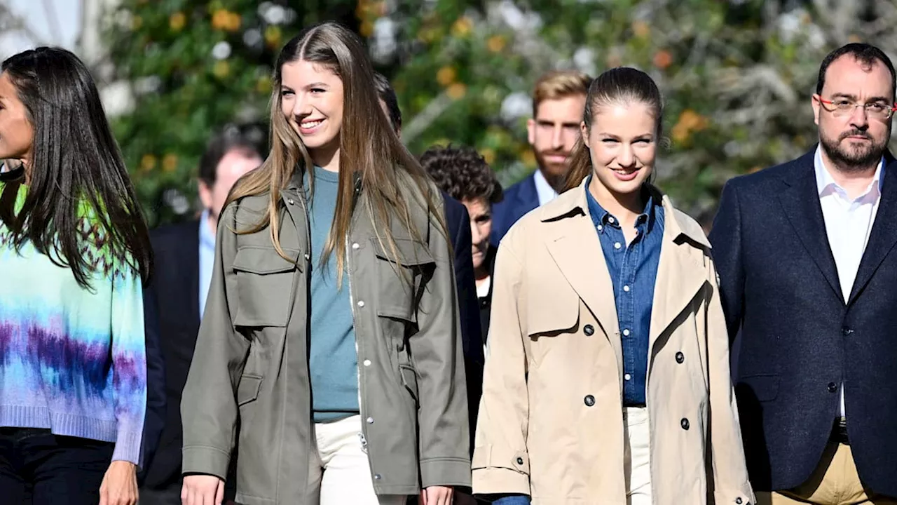 Princess Leonor displays sisterly bond with Infanta Sofia in twinning outfits