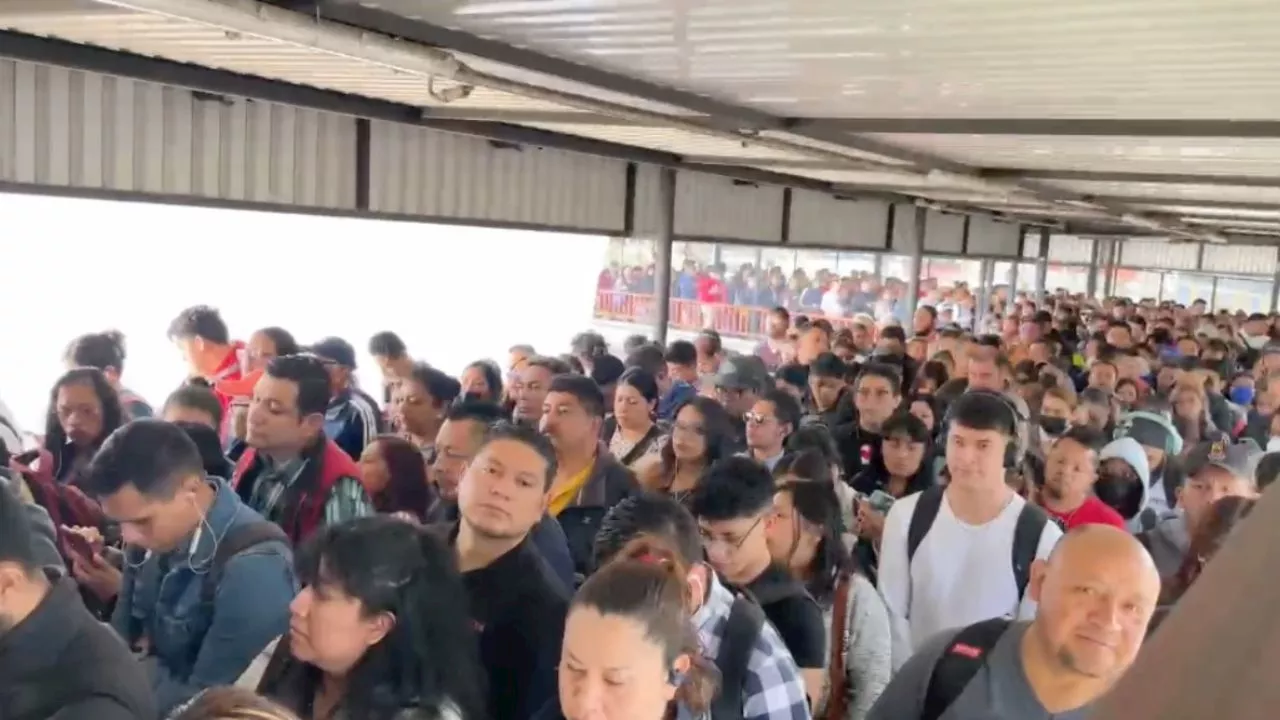 Línea 9 del Metro CDMX: la estación Pantitlán presenta aglomeración de usuarios