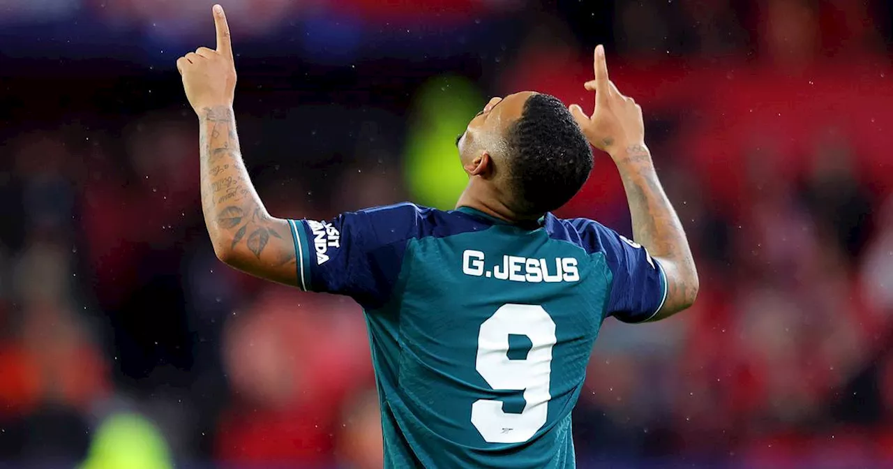 Gabriel Jesus continues stellar Champions League form as Arsenal hold on away to Sevilla