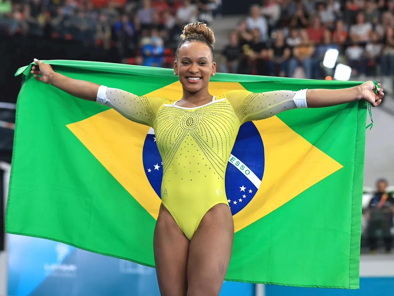 No salto, Rebeca Andrade conquista primeiro ouro em Jogos Pan-Americanos