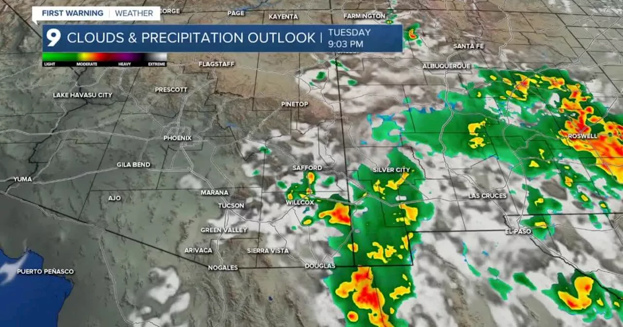 Cooler temperatures and a few showers return to Southeastern Arizona