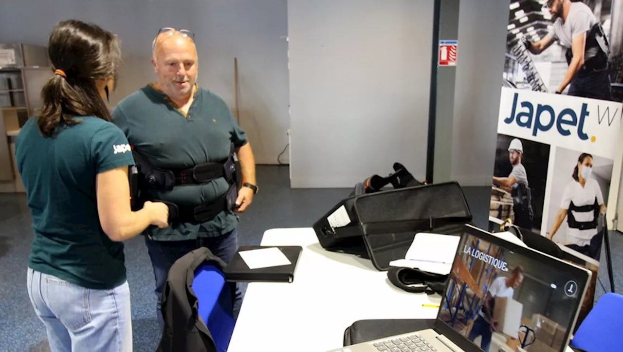 L'exosquelette, une ceinture bionique révolutionnaire présentée lors d'un salon de la logistique