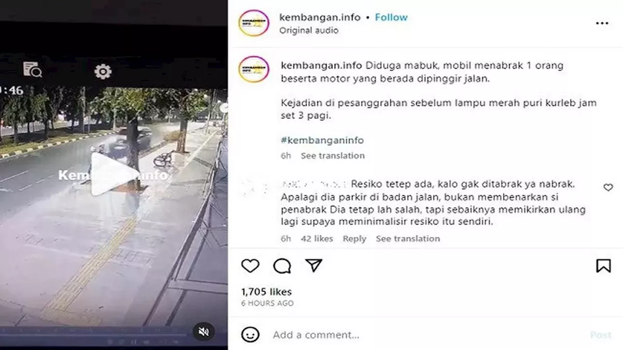 Viral Fortuner Tabrak Wanita Sedang Nongkrong di Atas Motor, Korban Terpental  hingga Tabrak Pagar