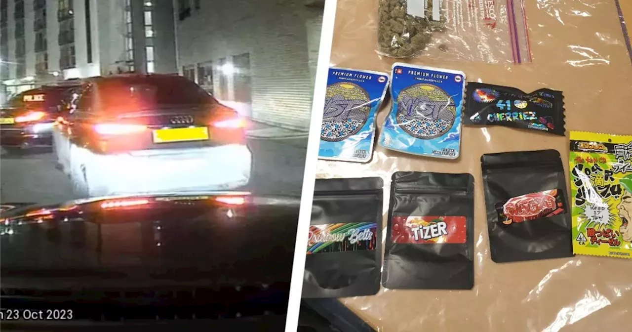 Stash of 'sweet-disguised' drugs found in Audi after police helicopter chase