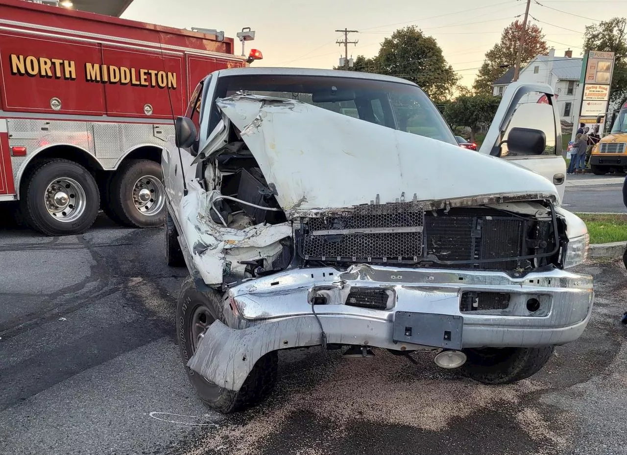 Pickup truck rear-ends school bus in Cumberland County: police