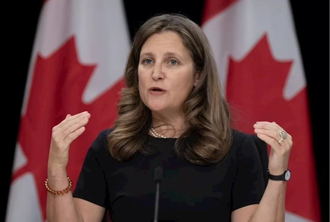 Freeland says feds will strike 'challenging' balance in fall budget update