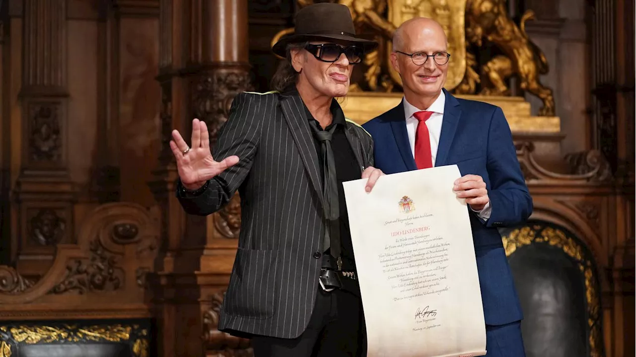 „Ein absoluter Hammer und eine Riesenehre“: Udo Lindenberg ist nun Ehrenbürger der Stadt Hamburg