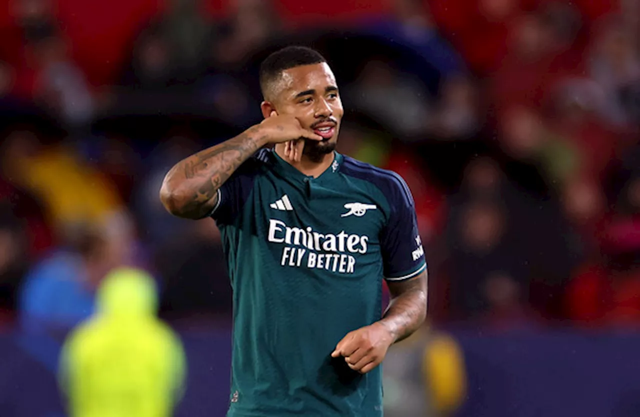 Gabriel Jesus scores one, sets up another, and goes off injured as Arsenal beat Sevilla