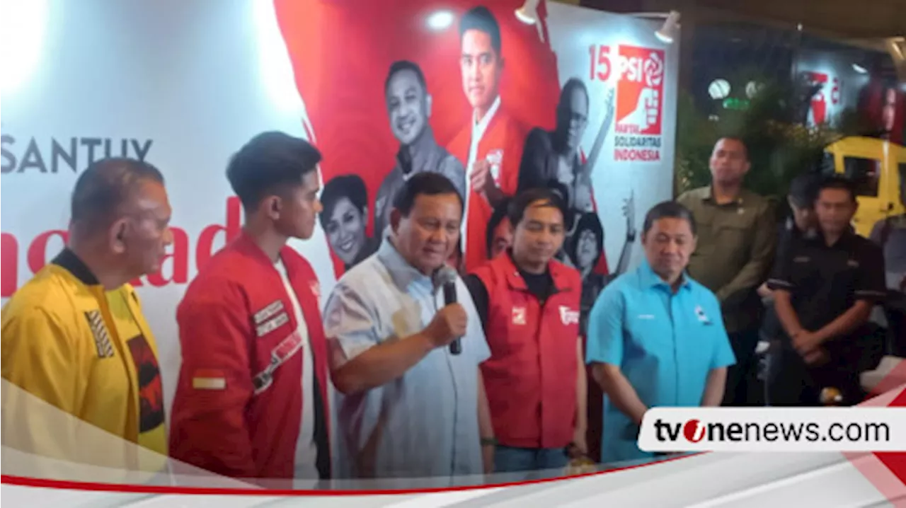 Prabowo Sindir Kaesang seusai PSI Resmi Deklarasi Capres-Cawapres