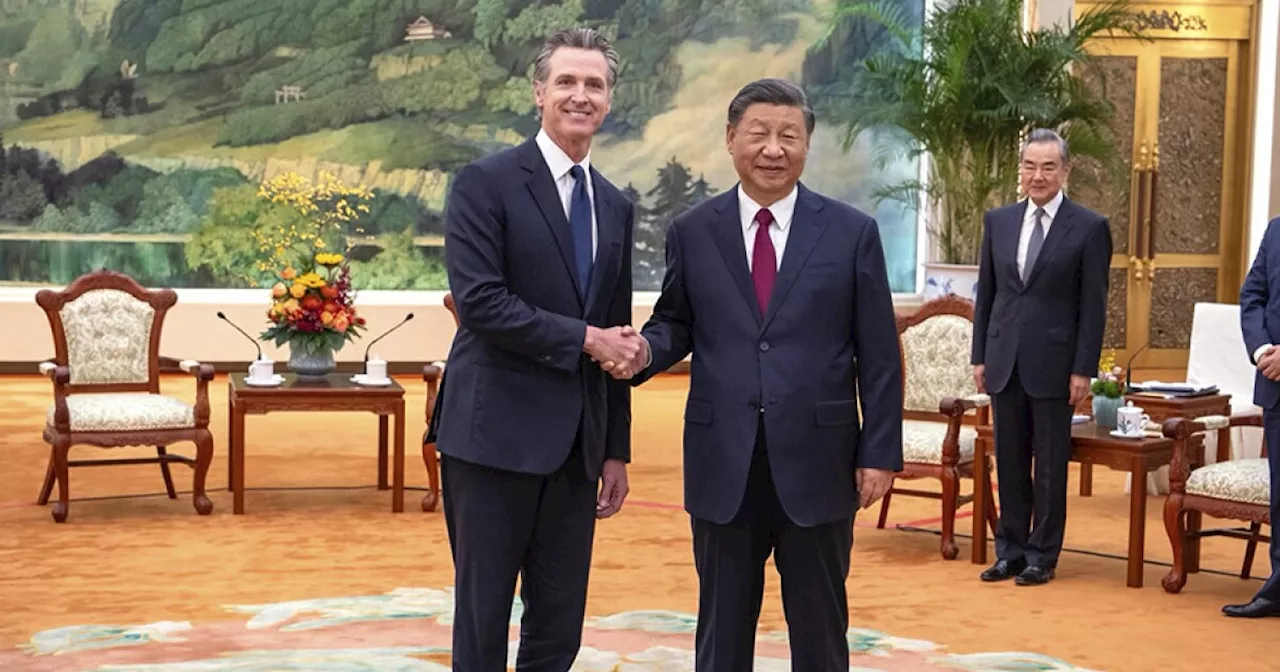 California Gov. Newsom has surprise meeting with China's leader Xi amid warm welcome in Beijing