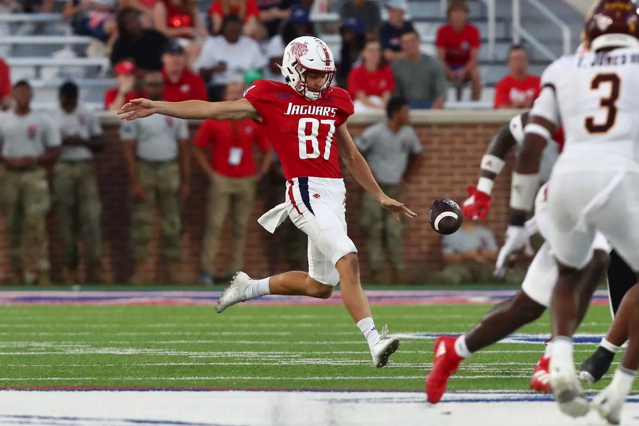 South Alabama punter Jack Martin has been bored of late, but effective when called upon