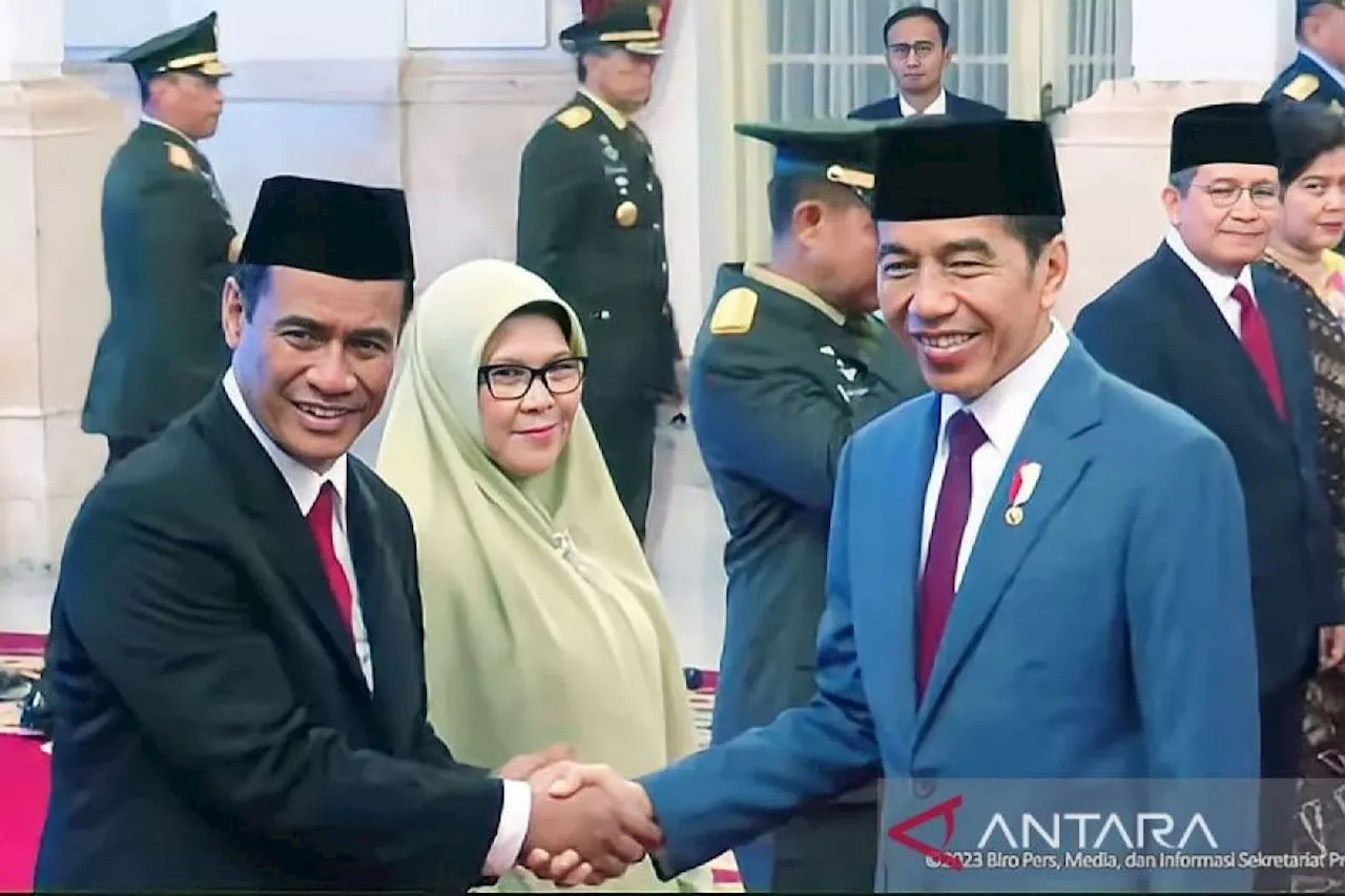 Presiden Jokowi lantik Menteri Pertanian Amran Sulaiman