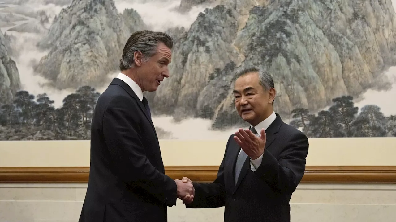 California Gov. Newsom has rare friendly exchange with China's senior diplomat Wang Yi