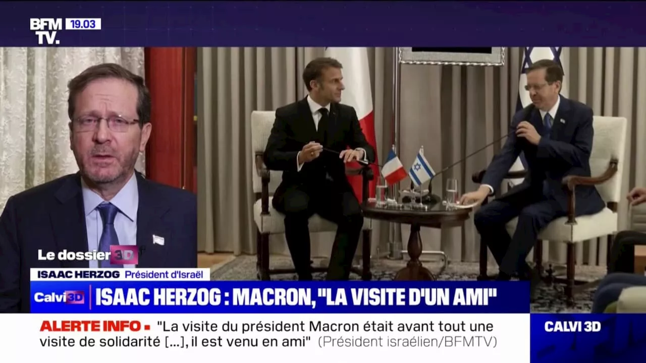 Isaac Herzog, président d'Israël: 'La visite du président Macron était la visite d'un ami'