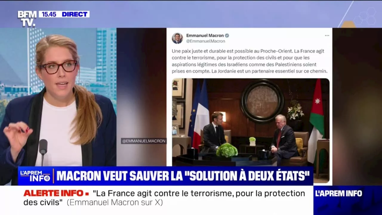 Israël/ Gaza: Emmanuel Macron affirme qu''une paix juste et durable est possible au Proche-Orient'