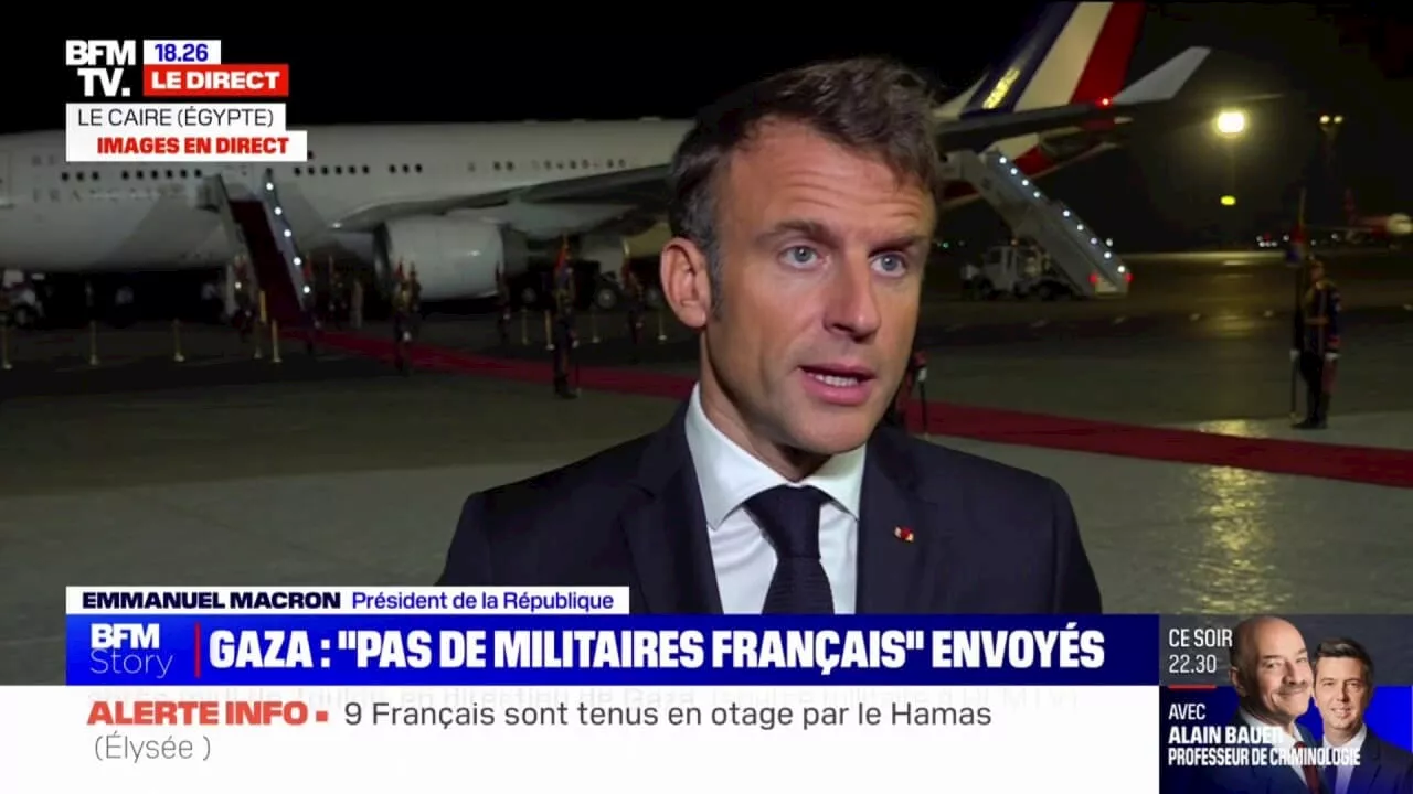 Pour Emmanuel Macron, le Hamas est 'un danger pour toute la région'