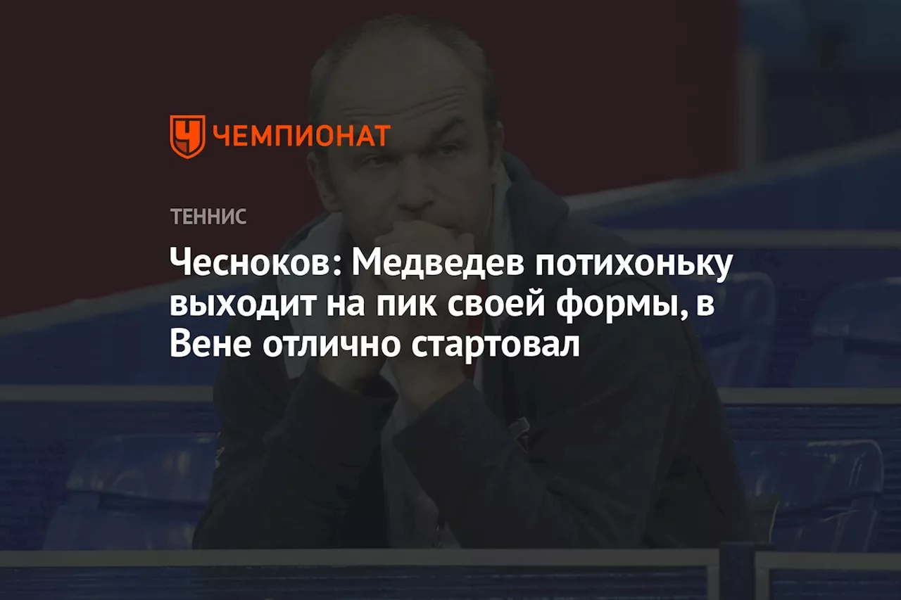 Чесноков: Медведев потихоньку выходит на пик своей формы, в Вене отлично стартовал