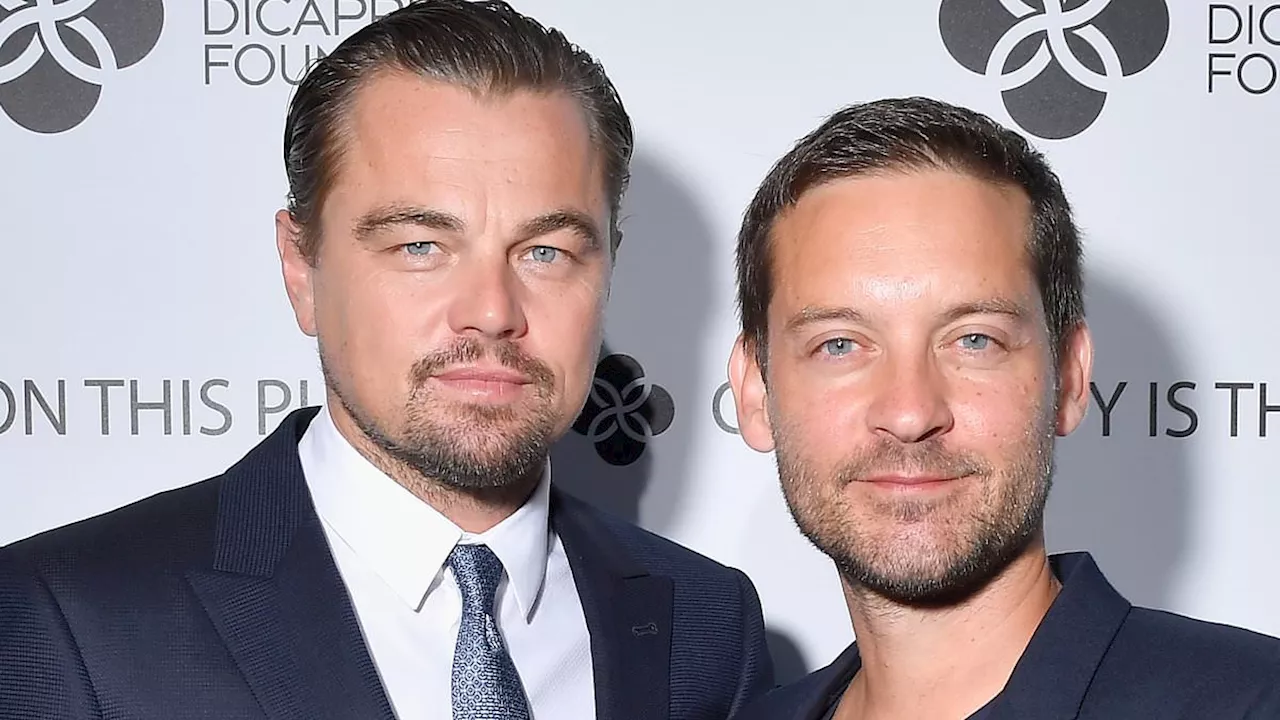 Revealed: Leonardo DiCaprio and Tobey Maguire wore BASEBALL CAPS to black-tie affair in honor of...