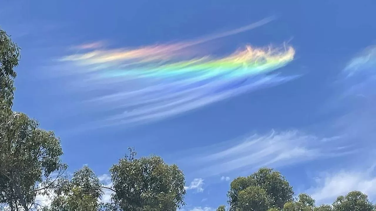 Rare rainbow cloud wows small town in Western Australia