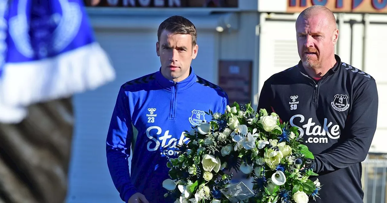 Sean Dyche and Seamus Coleman pay tribute to Bill Kenwright at Goodison Park