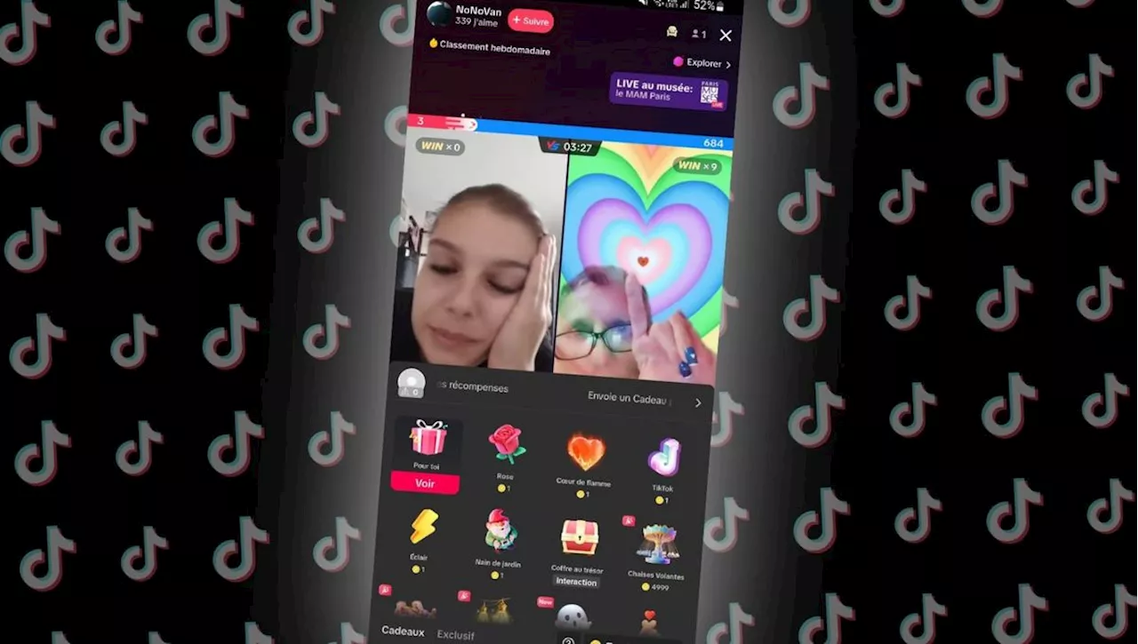 Sur TikTok, des influenceurs soutirent des milliers d'euros à leurs abonnés pour des cadeaux virtuels