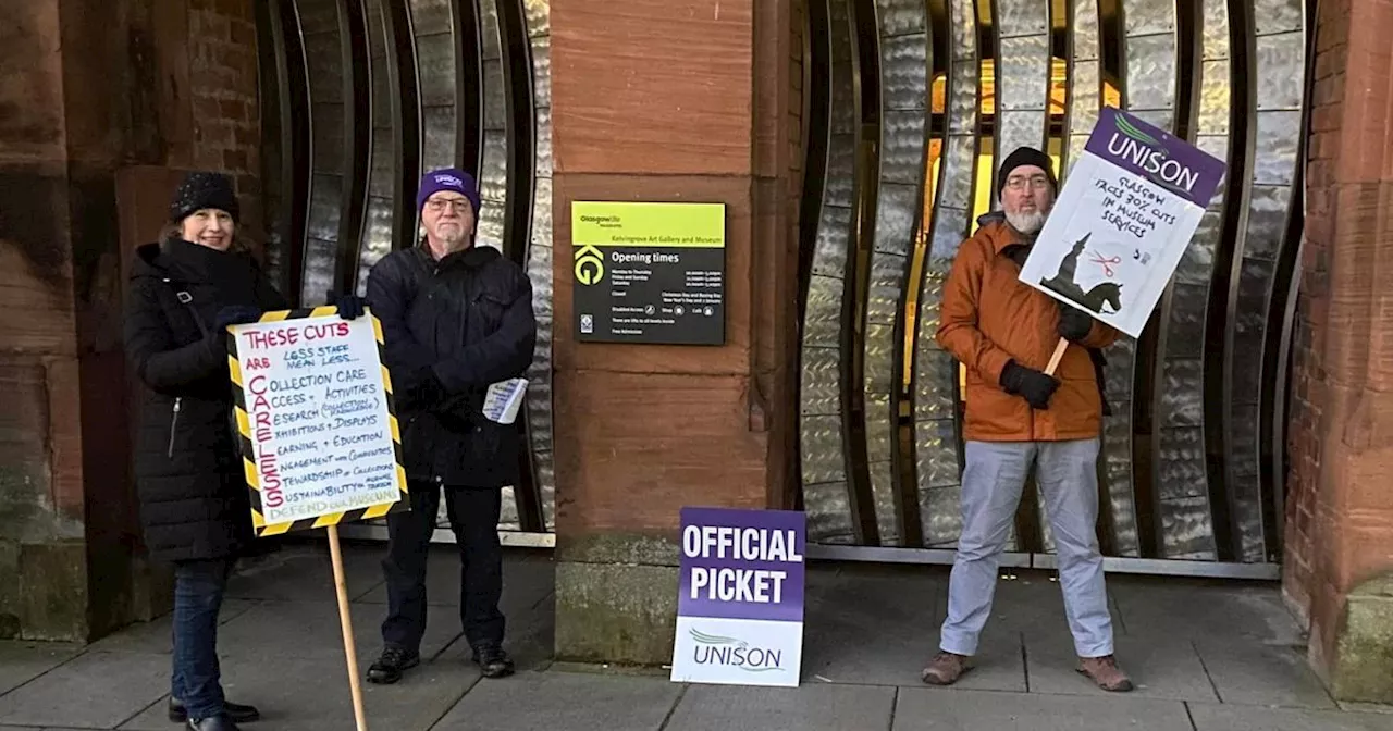 Three Glasgow venues closed as museums strike enters third day