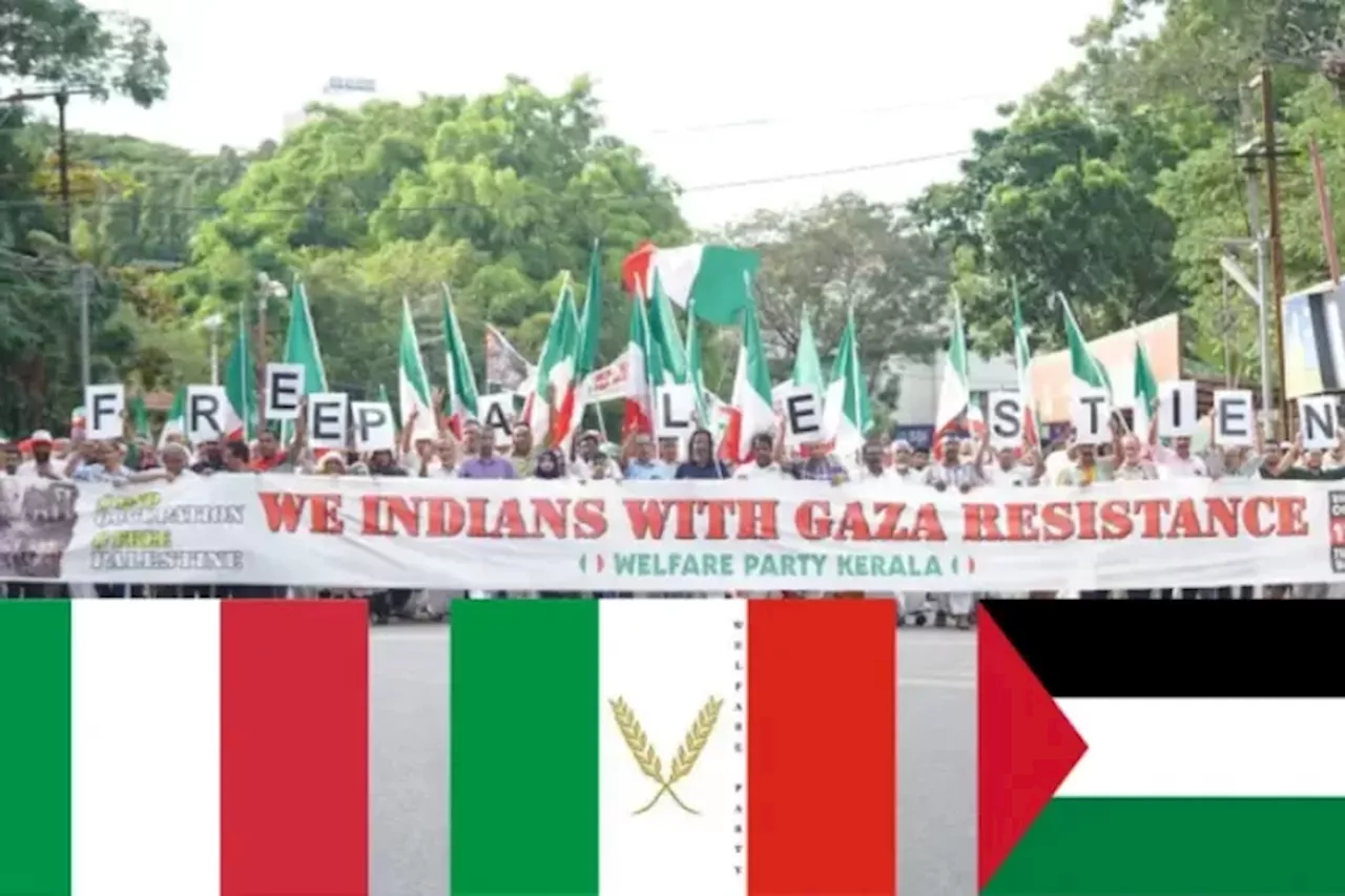 Disangka Salah Bawa Bendera Italia Saat Warga India Aksi Bela Palestina, Ternyata Ini Wujud Asli Benderanya