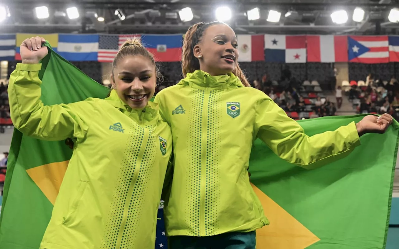 Rebeca Andrade e Flávia Saraiva conquistam dobradinha para o Brasil no Pan