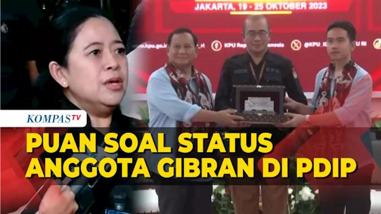 Tanggapan Puan Soal Status Anggota Gibran di PDIP Usai Resmi Jadi Bacawapres Prabowo