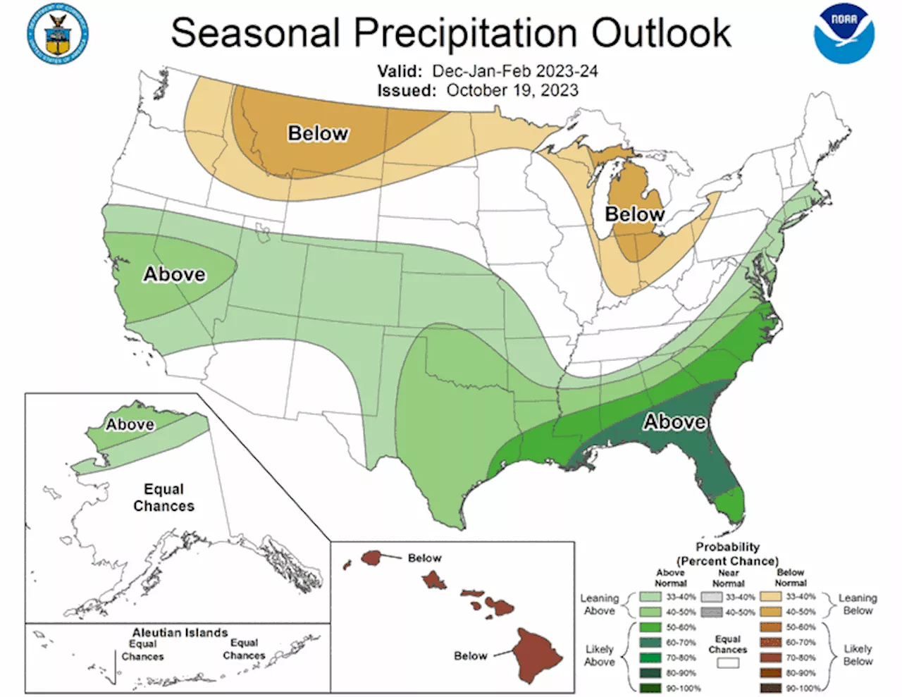 NOAA forecasts drought improvement across Southeast, Gulf Coast and Texas amid ongoing El Nino