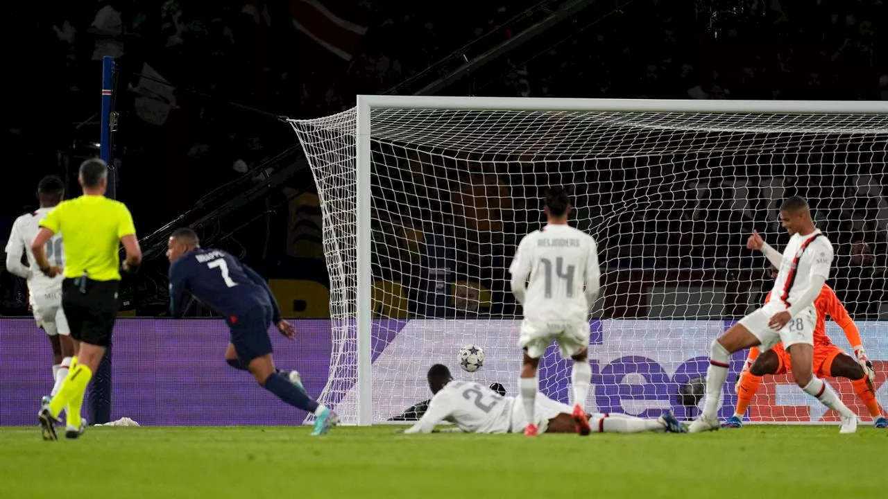 Milan travolto a Parigi, il Psg vince 3-0 con super Mbappé