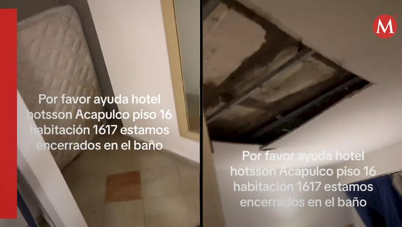 Hombre pide ayuda al quedar atrapado con sus hijas en hotel de Acapulco tras huracán Otis