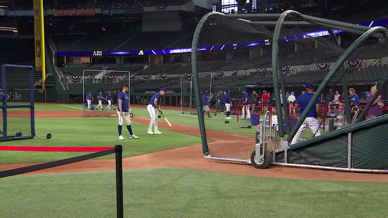 Texas Rangers hold first practice leading up to World Series Game 1