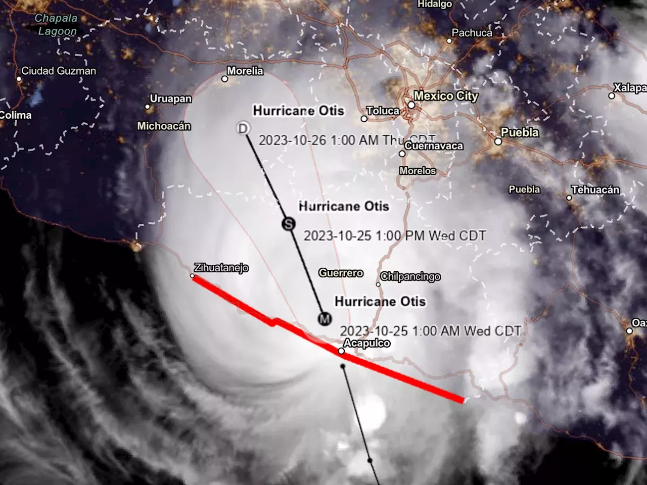 'Nightmare' Hurricane Otis Slams Into Mexico With 165 MPH Winds ...