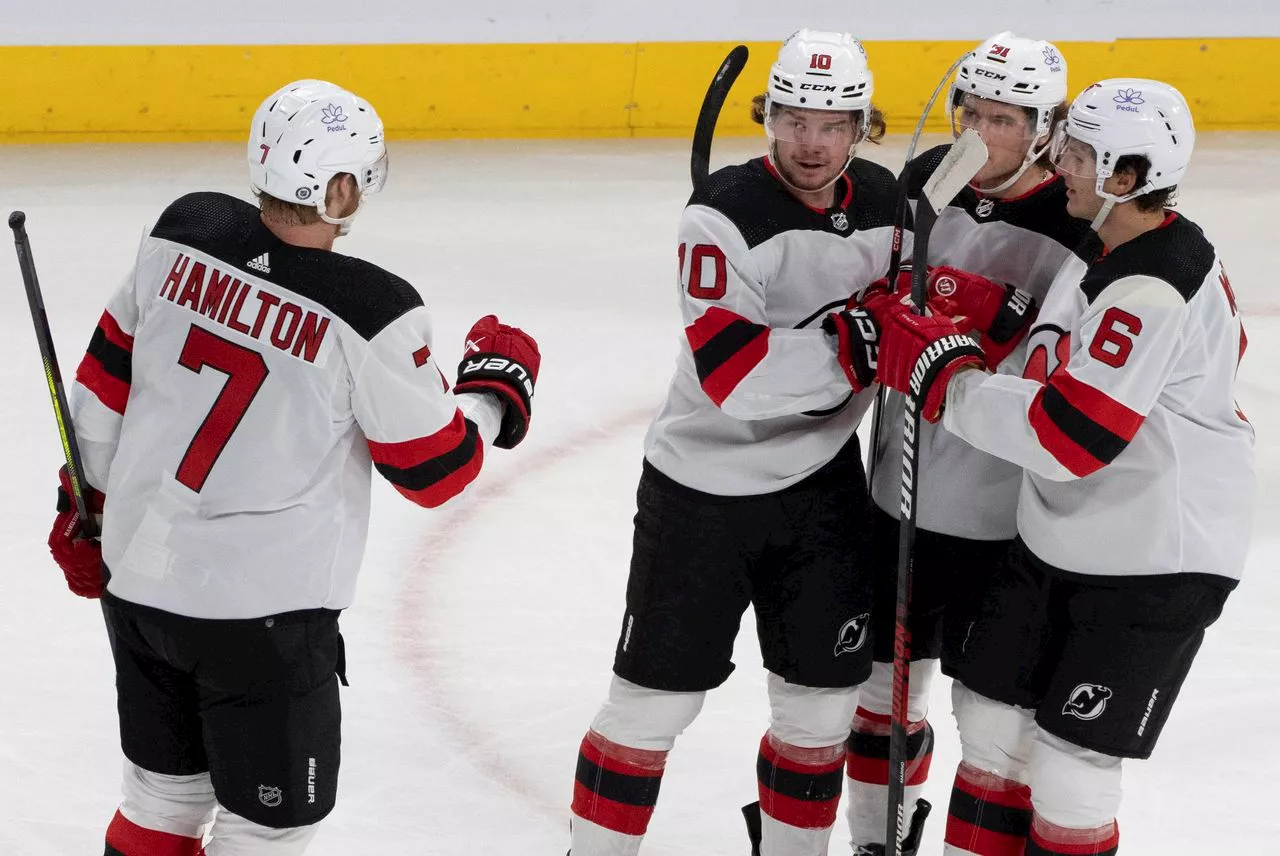 Jack Hughes, Tyler Toffoli dominate as Devils crush Canadiens 5-2