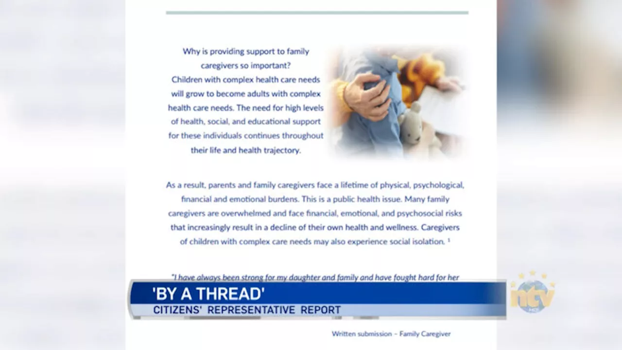 Citizens’ Representative report released on the challenges of caregivers of medically complex children