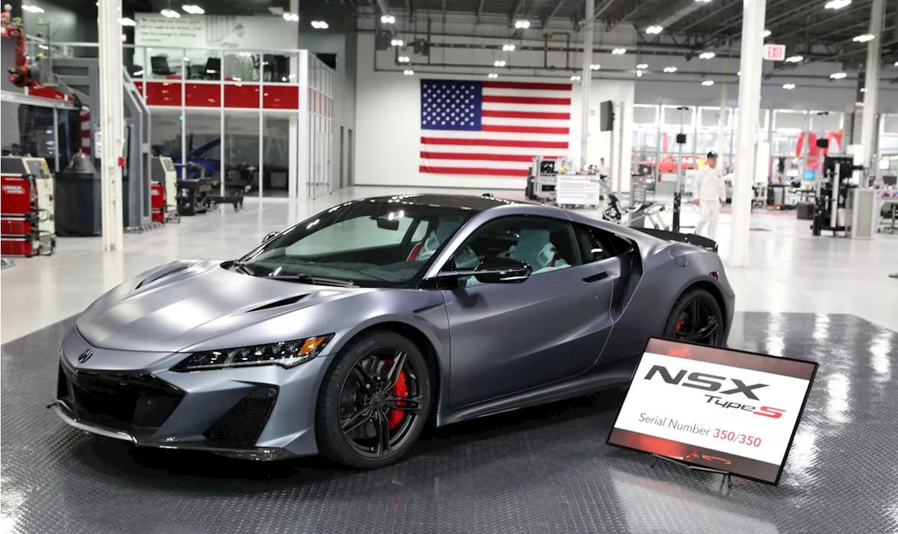 Final second-generation Honda NSX rolls off the line at PMC Ohio – Acura NSX Type S #350 in Gotham Gray
