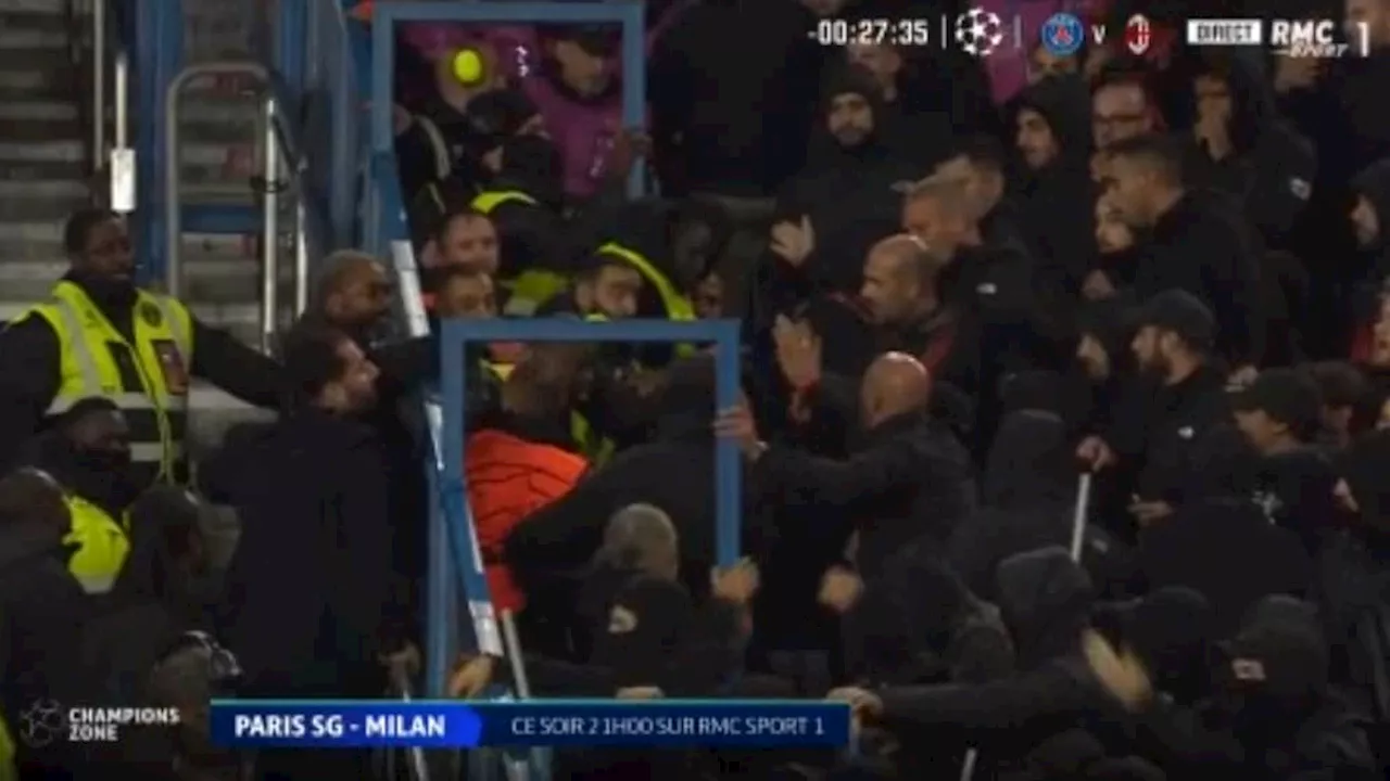 PSG-AC Milan: des incidents entre supporters en tribunes, deux unités de CRS mobilisées