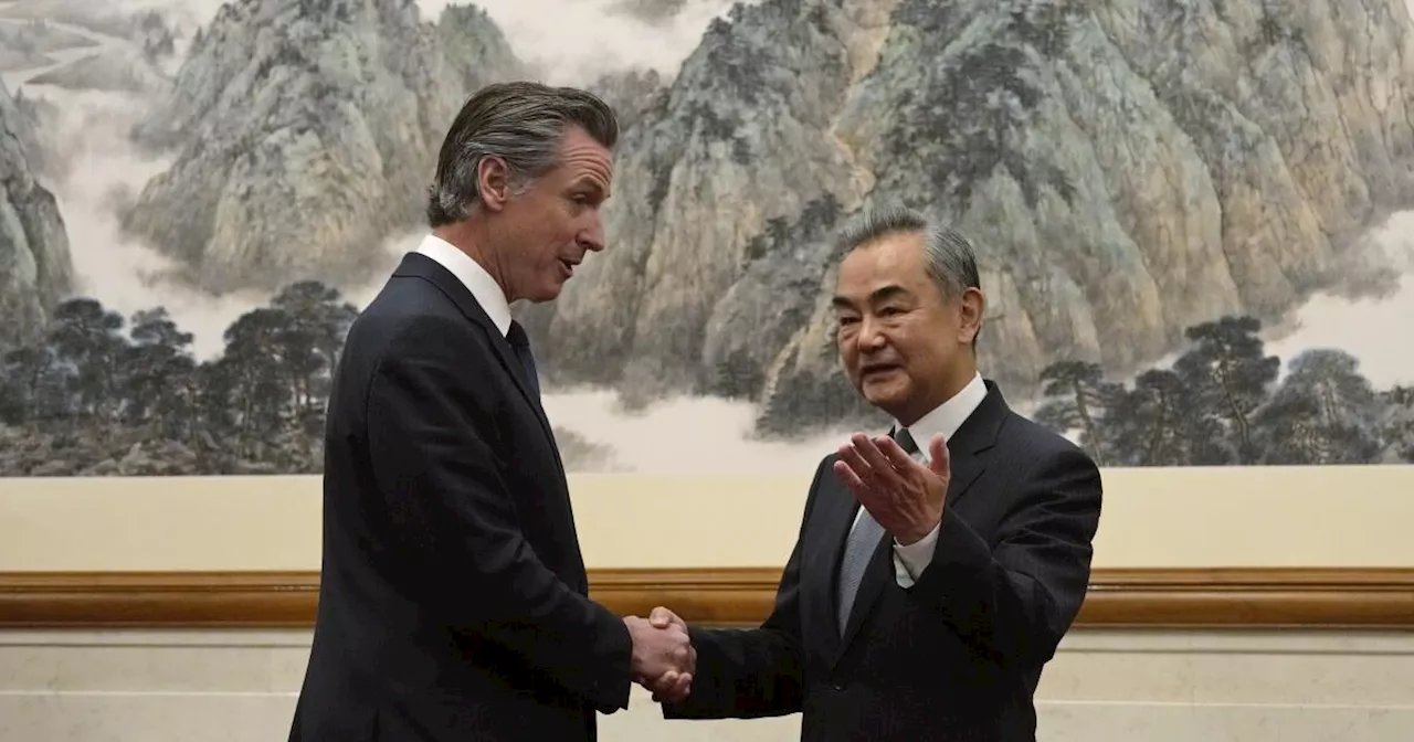 California Gov. Newsom has rare friendly exchange with China's senior diplomat Wang Yi