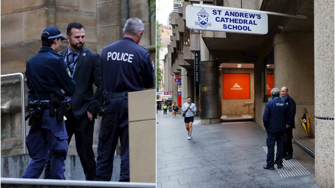 Manhunt for male teacher after staffer murdered at top Sydney CBD school