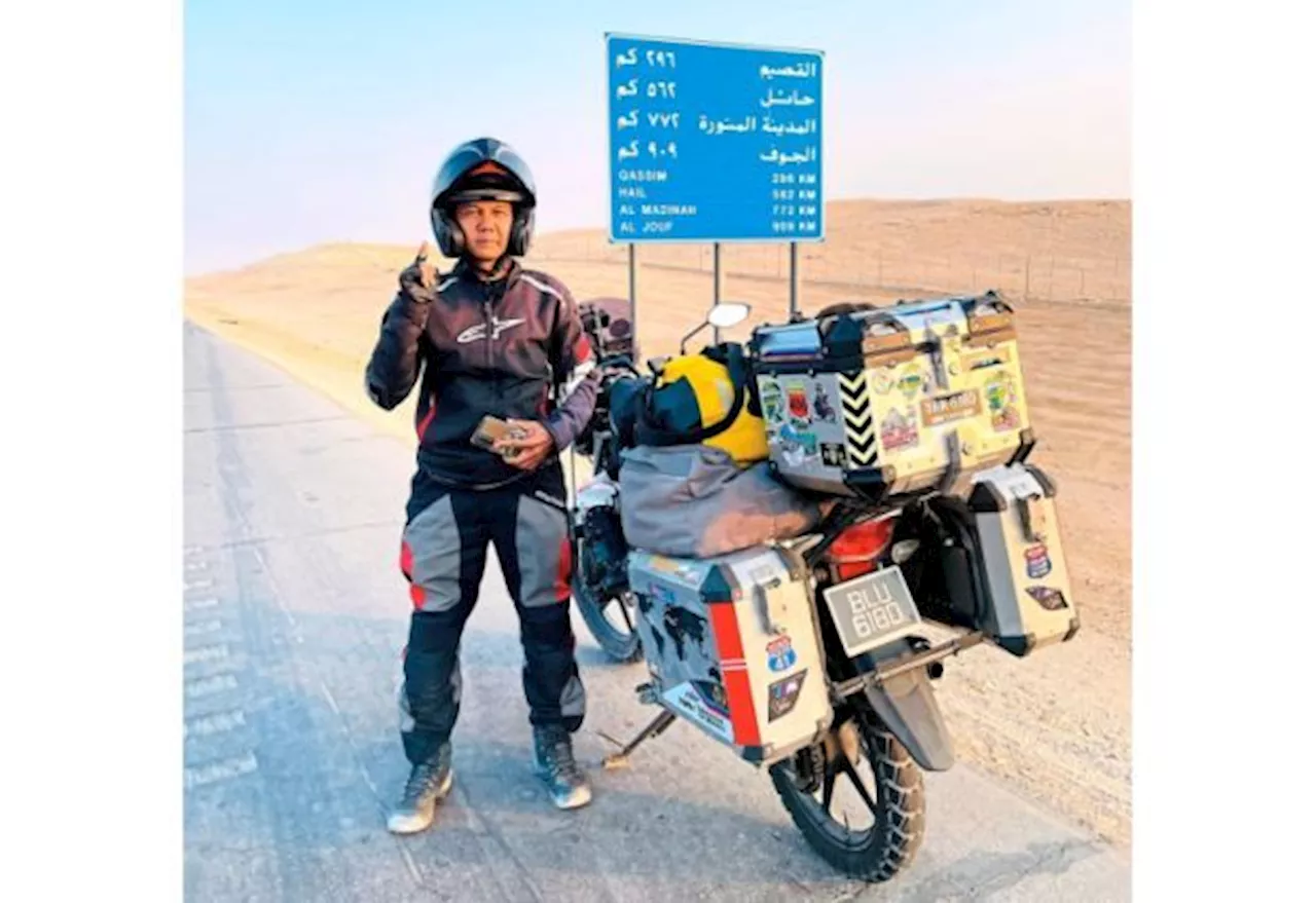 Trader bikes 18,000km to perform the umrah