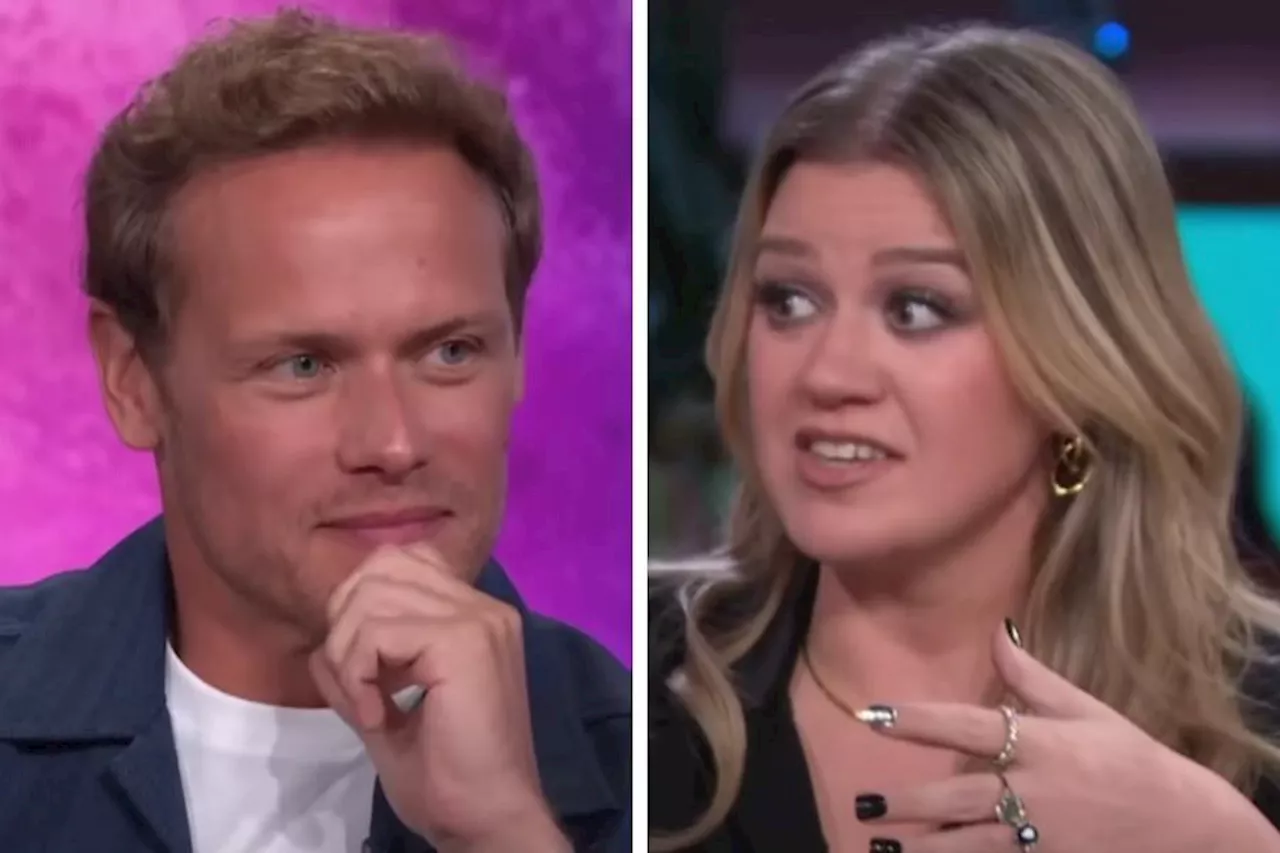 Sam Heughan: Kelly Clarkson swoons over kilted Scots star