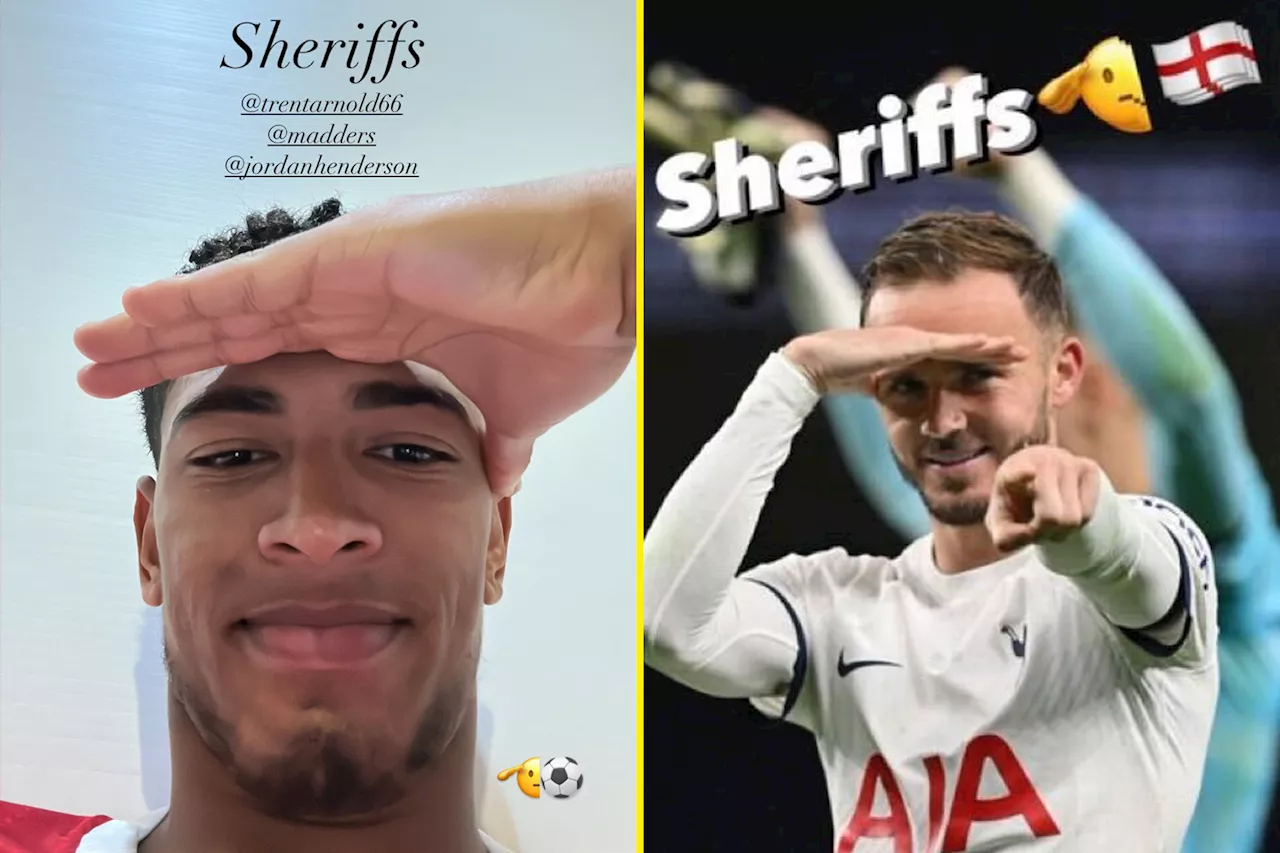 Jude Bellingham teams up with England trio for new joint ‘Sheriffs’ celebration...