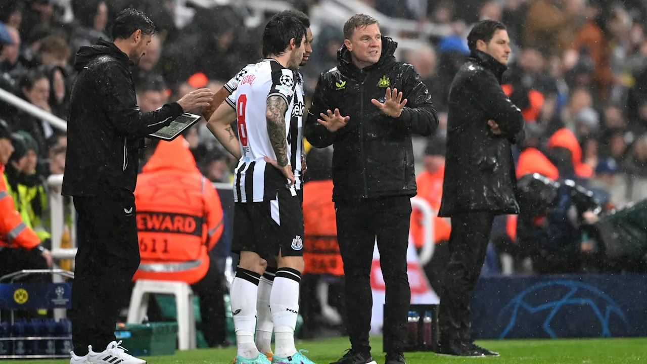 Sandro Tonali given rousing reception by Newcastle fans as he comes on in potential final appearance...