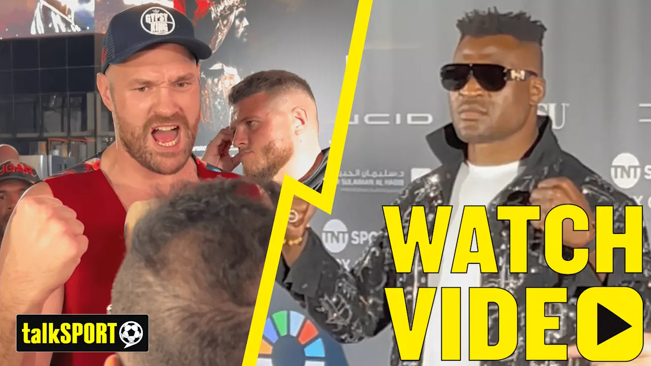 Tyson Fury and Francis Ngannou make grand entrances in Saudi ahead of crossover fight