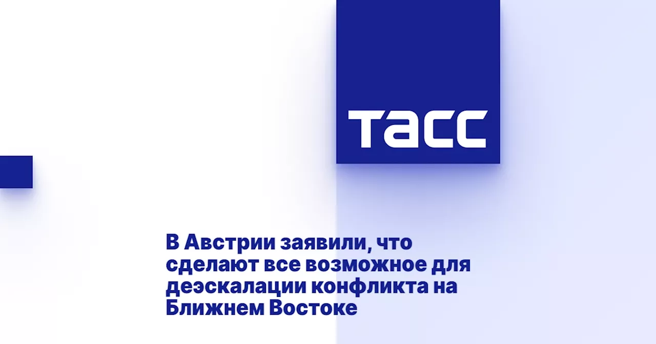 В Австрии заявили, что сделают все возможное для деэскалации конфликта на Ближнем Востоке