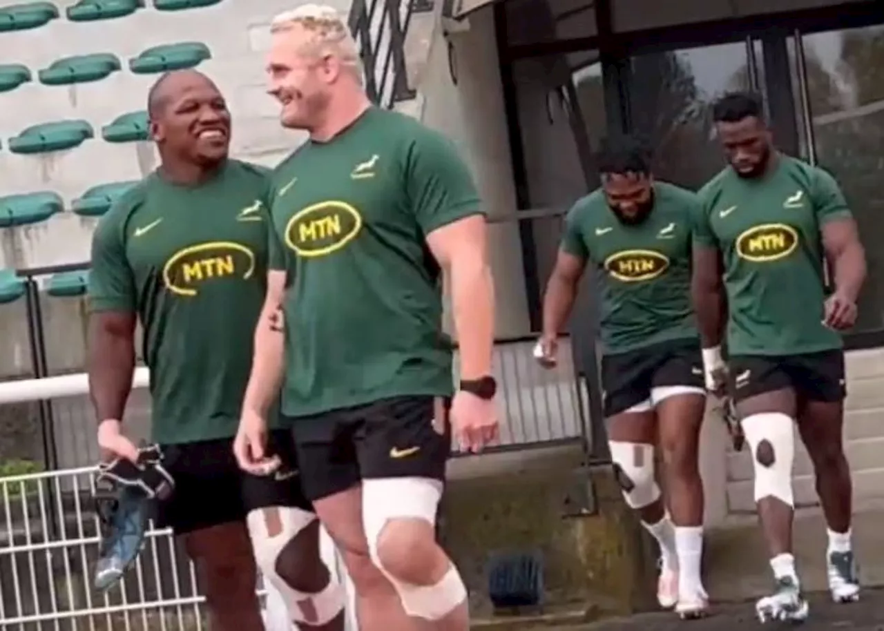 WATCH: Mbonambi, Springboks in high spirits at training [video]