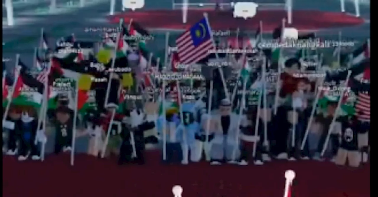 Teens rally in support of Palestine using Roblox, M’sian flag spotted